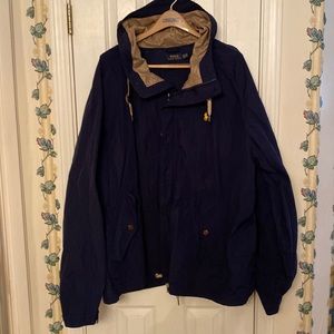 Navy blue Polo by Ralph Lauren raincoat/ all weather coat